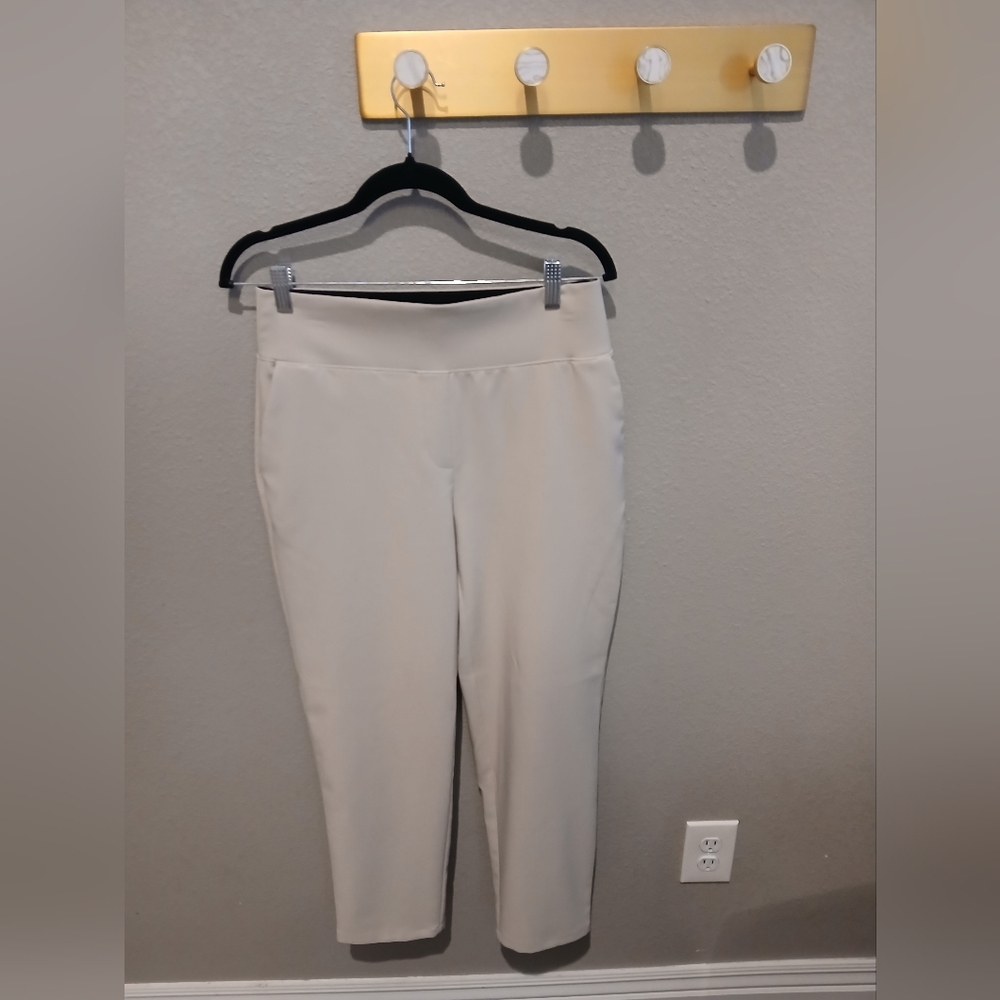 Nine West Cream Straight Leg Women's Pants
